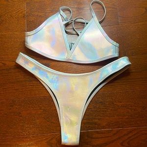 Holographic/rainbow Hoaka Bikini